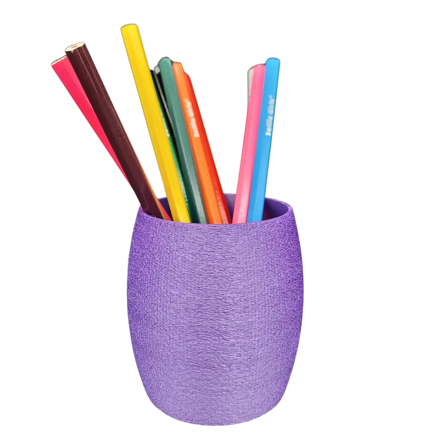 Pot à crayon rond – Surface texturée | Fabrication artisanale jurassienne BEN-J-3DCREA