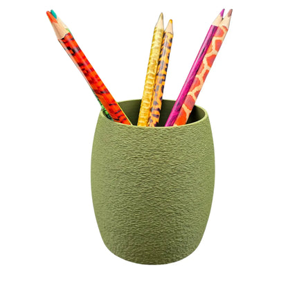Pot à crayon rond – Surface texturée | Fabrication artisanale jurassienne BEN-J-3DCREA